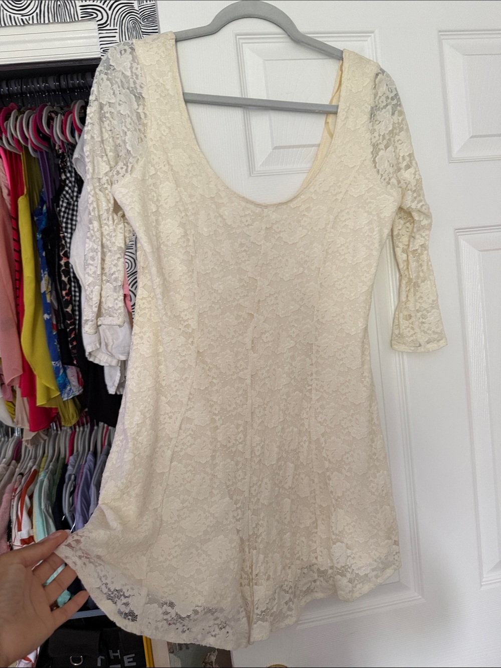 Billabong Cream Lace Romper